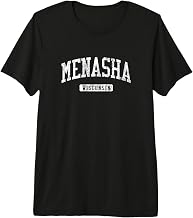 Menasha WI J03 Vintage Athletic Sports Design Premium Tri-Blend T-Shirt