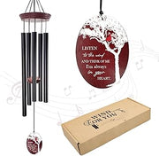 Cardinal Memorial Wind Chimes for Loss of Loved One, Tree of Life