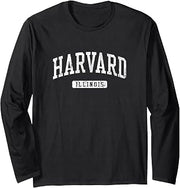 Harvard IL J03 Vintage Athletic Sports Design Long Sleeve T-Shirt
