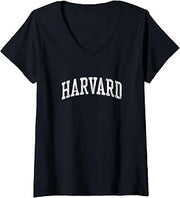 Womens Harvard IL J02 Vintage Athletic Sports Design V-Neck T-Shirt