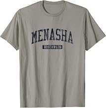 Menasha WI JN3 Vintage Athletic Blue Design T-Shirt