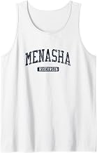 Menasha WI JN3 Vintage Athletic Blue Design Tank Top