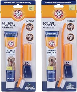 Arm & Hammer Tartar Control Dog Dental Kit, Banana Mint, 3-Piece, 2-Pack