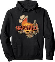 Harvard Texas Vintage Cowboy Hat Desert Cactus Sunset Pullover Hoodie