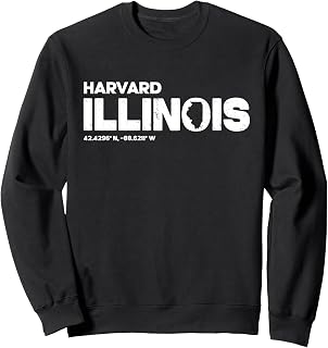 Harvard Illinois State Roots Typography Design Sweatshirt