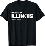 Harvard Illinois State Roots Typography Design T-Shirt