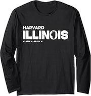 Harvard Illinois State Roots Typography Design Long Sleeve T-Shirt