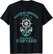 Harvard Massachusetts Nautical Heritage Anchor Design T-Shirt