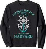 Harvard Massachusetts Nautical Heritage Anchor Design Sweatshirt