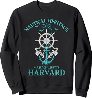 Harvard Massachusetts Nautical Heritage Anchor Design Sweatshirt