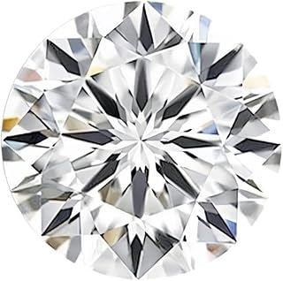 Synthetic Brilliant Round Faceted White Sapphire Loose Stone Mohs 9