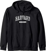 Harvard IL J03 Vintage Athletic Sports Design Zip Hoodie