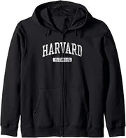 Harvard IL J03 Vintage Athletic Sports Design Zip Hoodie
