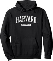Harvard IL J03 Vintage Athletic Sports Design Pullover Hoodie