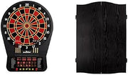 Bundle of Arachnid Cricket Pro 670 Tournament-Quality Dartboard with Black Cabinet