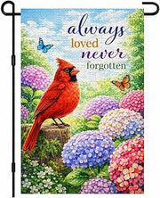 Spring Summer Cardinal Garden Flag 12x18 Inch Double Sided