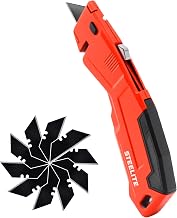 Steelite Retractable Utility Knife, Heavy Duty Box Cutter with 13 Blades