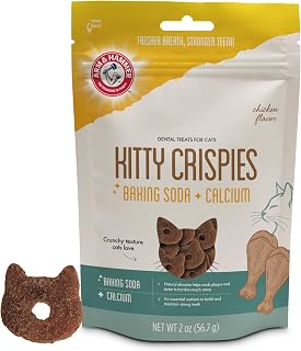 Arm & Hammer Kitty Crispies Dental Cat Treats, Chicken Flavor, 2 Oz