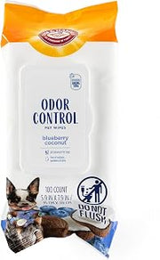 Arm & Hammer Odor Control Dog Wipes, Blueberry Coconut, 100 Count