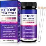 Ketone Test Strips, 200 Count, Urine Reagent Ketone Strips, Results in 40 Seconds, for Ketogenic Diet Monitoring, Fast & Accurate