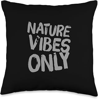 Nature Vibes Only Ecologic Awareness - Eco Warrior Statement Throw Pillow