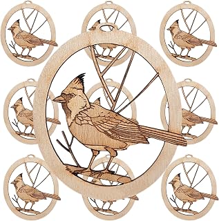 10PK Personalized Cardinal Memorial Ornaments for Christmas Tree
