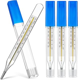 Toyvian Dual Scale Temperature Measurement: 4pcs Accurate ℃ ℉ Glass Non-Digital Tester Measurement Tool for Adults and Home Use Fever Indicator