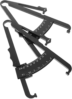 2pcs Skinfold Caliper Body Fat Tester with Dual Scale Portable Fat Clamp Measuring Device for Accurate Body Composition Measurement at Home