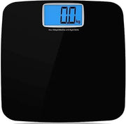 Digital Bathroom Scale, Waterproof Anti SkidBlack Highly Accurate Body Weight Scale with Round Corner Design, Measures Weight up to 330 lbs, Easy-to-Read Backlit LCD(Black)