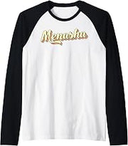 Menasha Tshirt Retro Art Baseball Font Vintage Raglan Baseball Tee