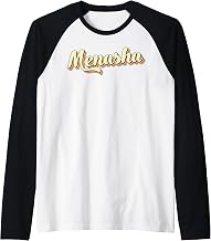 Menasha Tshirt Retro Art Baseball Font Vintage Raglan Baseball Tee