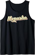 Menasha Tshirt Retro Art Baseball Font Vintage Tank Top