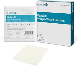 Dynarex Dürma+ DynaCol Collagen Dressing Pads for Advanced Wound Care - 100% Bovine Collagen Non-Adherent Dressings
