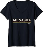 Women's Menasha USA V-Neck T-Shirt