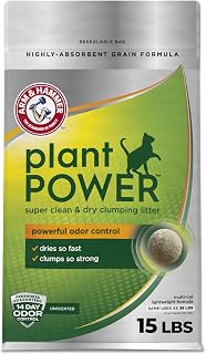 Arm & Hammer Plant Power Plant-Based Clumping Cat Litter, Unscented 15 Lbs