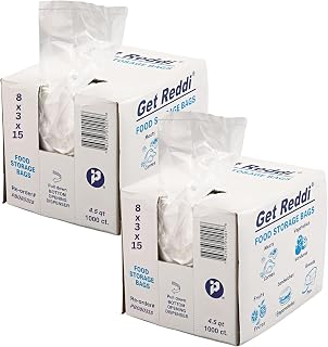 Inteplast 2-Pack Food Storage Poly Bag, 4.5 qt capacity, Clear, 2000 Count