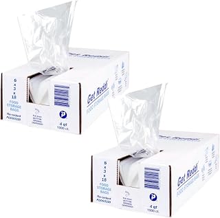 Inteplast 2-Pack Food Storage Poly Bag, 4 qt capacity, Clear, 2000 Count