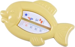 Baby Bath Thermometer, Cute Fish Shape, Accurate Temperature Measurement for Safe Bath Time for Babies, Blue (Yellow)