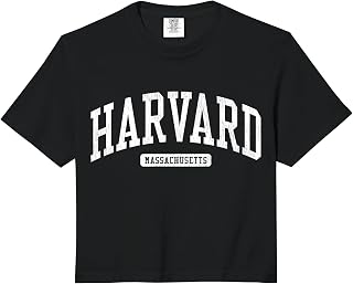 Harvard Massachusetts MA JS03 College University Style Comfort Colors Crop Top