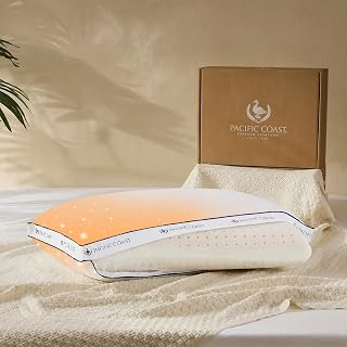 Pacific Coast Sandwich Gusseted Bed Pillows, Extra Firm Memory Foam & Goose Down Fiber Pillow for Side & Plus-Size Sleepers Removable & Washable Cover, Standard 1 Pack