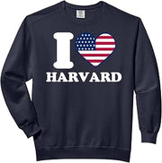 I love Harvard I heart Harvard Comfort Colors Adult Sweatshirt