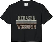 Retro Menasha Wisconsin Comfort Colors Crop Top
