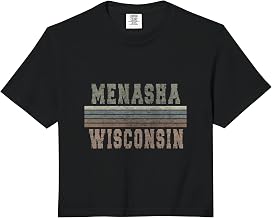Retro Menasha Wisconsin Comfort Colors Crop Top