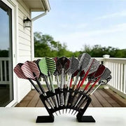 Desktop Dart Holder Stand, 3D Printed Dart Storage Rack, Large Capacity Organizer Display Stand for Steel Tip Soft Tip Darts, Game Room Accessories, Black