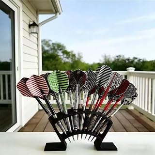 Desktop Dart Holder Stand, 3D Printed Dart Storage Rack, Large Capacity Organizer Display Stand for Steel Tip Soft Tip Darts, Game Room Accessories, Black