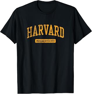 Harvard MA Vintage Athletic Sports Design JG3 T-Shirt