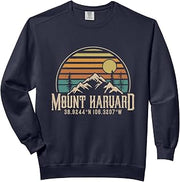 Camping Mt. Harvard Colorado Hiking Mountain Mount Harvard Comfort Colors Adult Sweatshirt