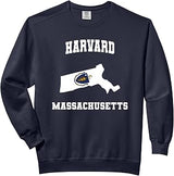 Harvard Massachusetts MA State Vintage Athletic Comfort Colors Adult Sweatshirt