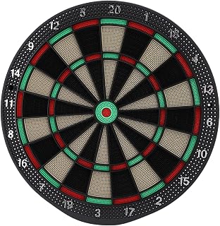 13.5 Inch Dart Board for Indoor Game- Sturdy, Portable Soft Tip Dartboard Ideal for Training and Recreation- ABS Material