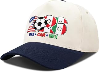 2026 World Soccer Trucker Hat - Mundial 2026 USA Can Mex Flag Embroidered Hat,Soccer Merchandise for Men Women